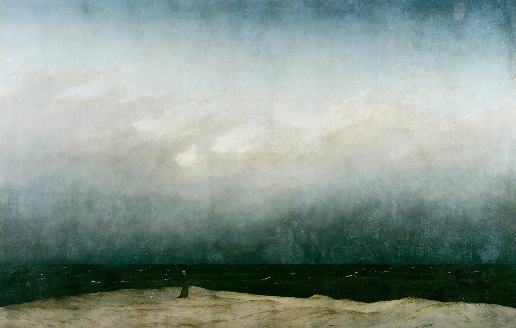 The Monk by the Sea in Detail Caspar David Friedrich